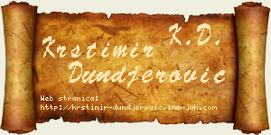 Krstimir Dunđerović vizit kartica